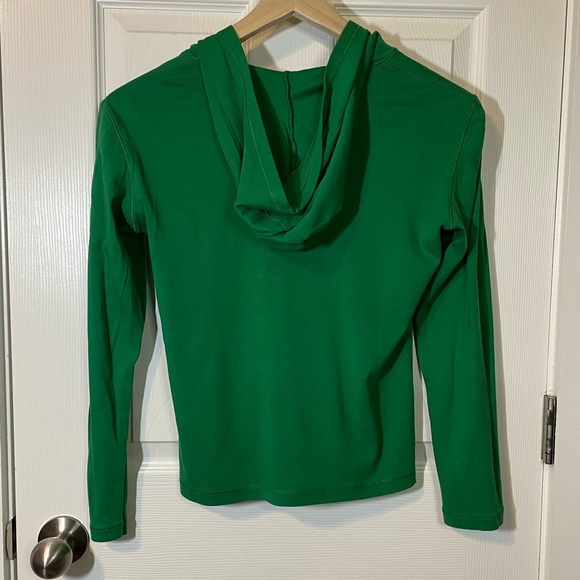 Banner Supply Co green Seattle SuperSonics long sleeve hoodie tee woman’s sz M - Picture 5 of 8